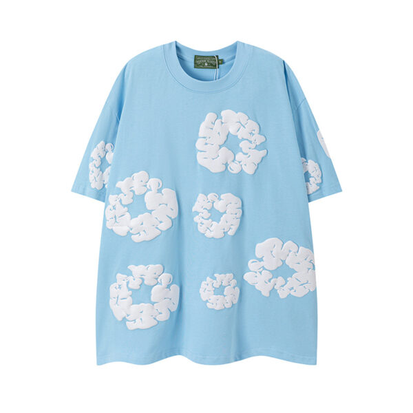 Denim Tears Rep T-Shirts – Unisex Cotton Graphic Tees with Signature Cotton Wreath Print - Image 7