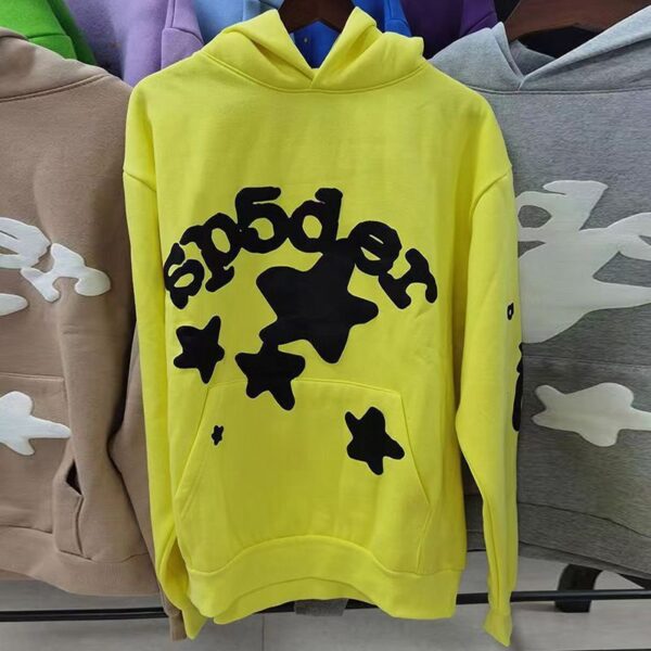 Sp5der Hoodies Heavyweight 450g Cotton Hoodie — Oversized Unisex Streetwear for All Seasons - Image 11