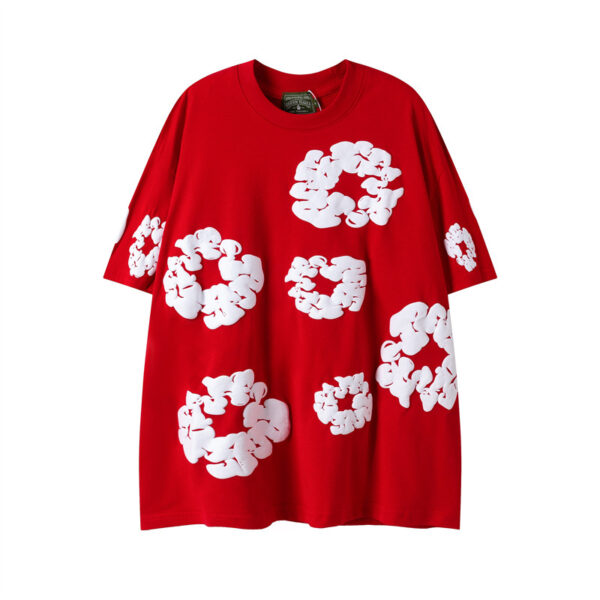 Denim Tears Rep T-Shirts – Unisex Cotton Graphic Tees with Signature Cotton Wreath Print - Image 3
