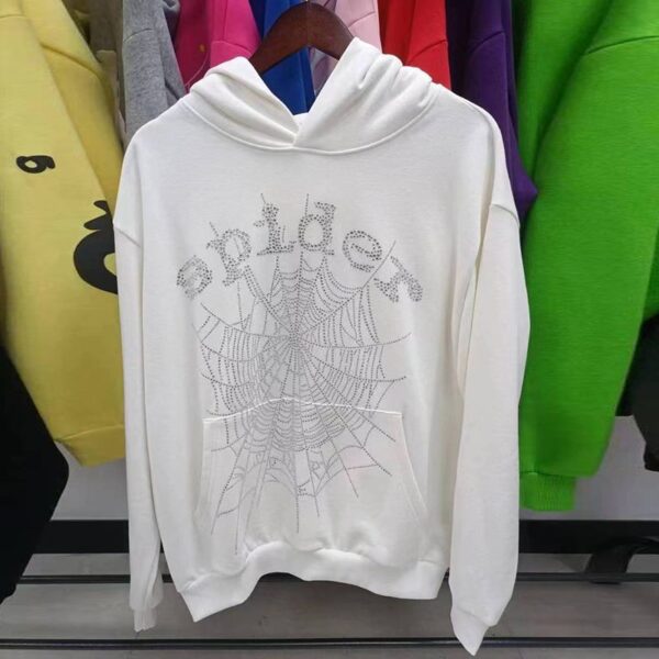 Sp5der Hoodies Heavyweight 450g Cotton Hoodie — Oversized Unisex Streetwear for All Seasons - Image 9