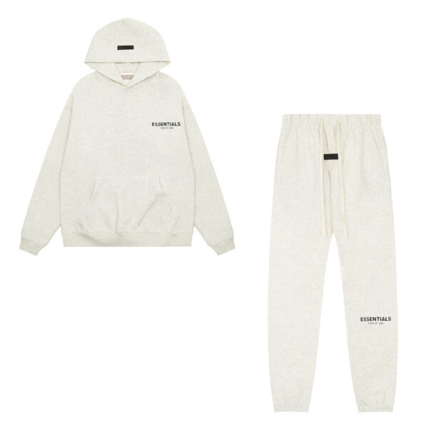 Essentials Rep Tracksuit – Unisex Streetwear Hoodie & Sweatpants Set Cream, Grey, Black - Image 13