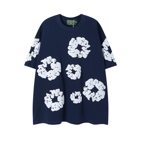 Denim Tears Rep T-Shirts – Unisex Cotton Graphic Tees with Signature Cotton Wreath Print - Image 8