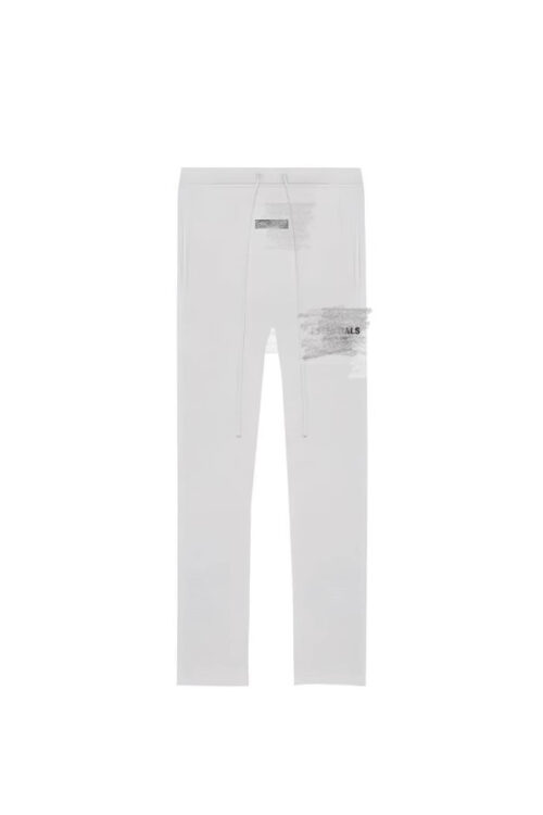 2022SS-ESS – Flannel straight pants with small logo flocking print