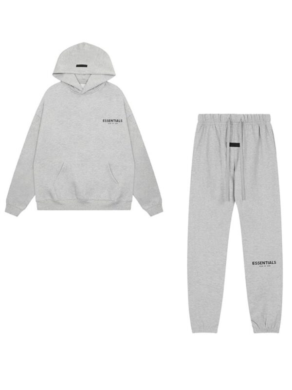 Essentials Rep Tracksuit – Unisex Streetwear Hoodie & Sweatpants Set Cream, Grey, Black - Image 2