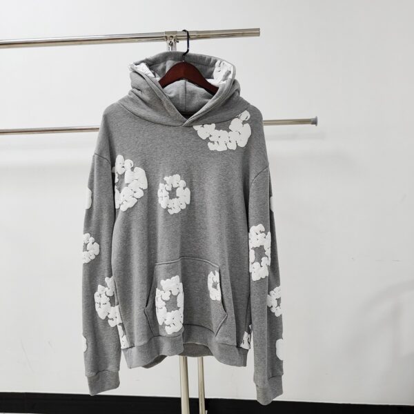 DENIM TEARS cotton wool sweatshirt hoodie couple high street trend sweatshirt Cross-border heavyweight 450g