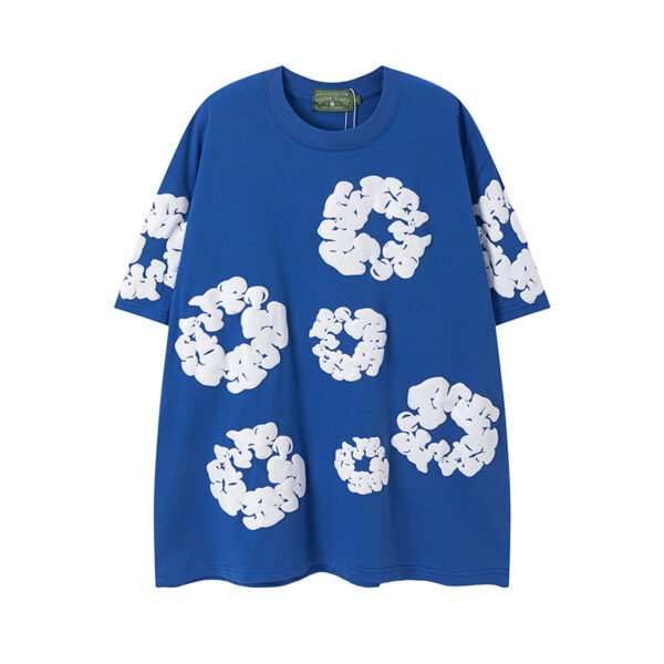 Denim Tears Rep T-Shirts – Unisex Cotton Graphic Tees with Signature Cotton Wreath Print - Image 9
