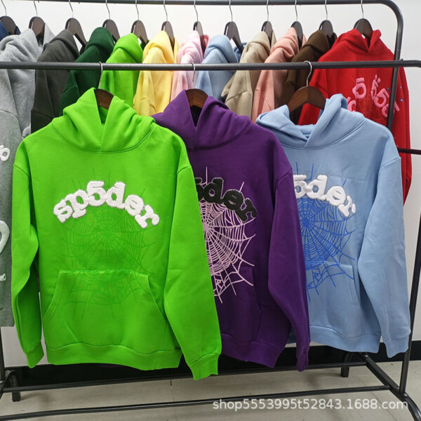 Sp5der Hoodies Heavyweight 450g Cotton Hoodie — Oversized Unisex Streetwear for All Seasons