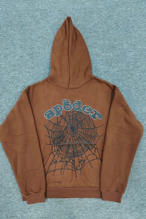 Sp5der sweatshirt spider black web brown hoodie sweatshirt YoungThug American trend same style